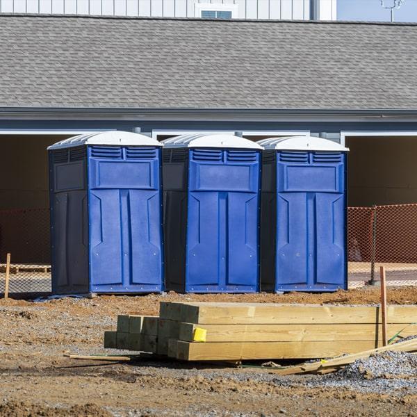 Heavy-duty construction site porta potty in Tustin, California